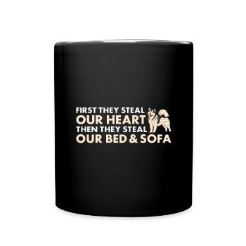 They Steal Our Heart Alaskan Malamute - Full Colour Mug - black - Front
