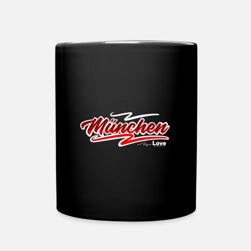 München - Tasse einfarbig - Schwarz