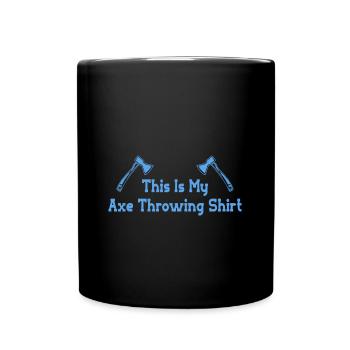 Axe throw axe throwing - Full Colour Mug - black - Front