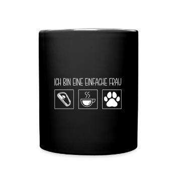Klettern Bergsteigen - Tasse einfarbig - Schwarz - Vorne