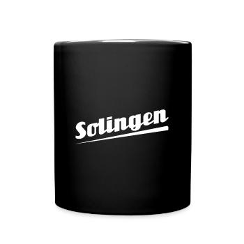 Solingen - Textdesign mit Stadtnamen - Tasse einfarbig - Schwarz - Vorne
