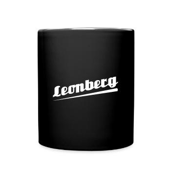 Leonberg - Textdesign mit Stadtnamen - Tasse einfarbig - Schwarz - Vorne