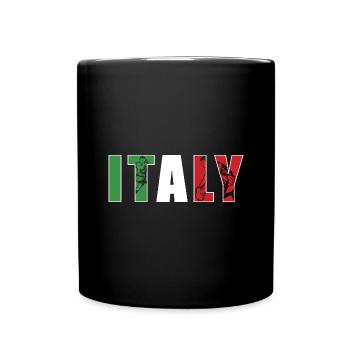 Italy Rugby - Full Colour Mug - black - Front