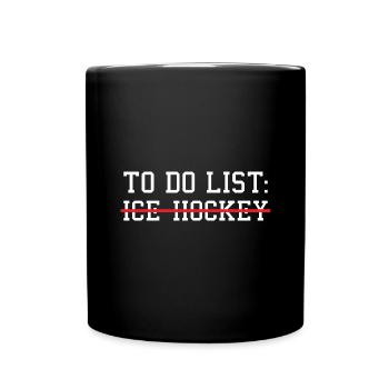 Sport To Do List Ice Hockey - Tasse einfarbig - Schwarz - Vorne