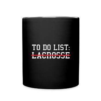 Liste des sports à faire crosse - Mug uni - noir - Devant