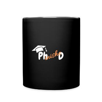 Degree Doctor Phinished University Doctorate - Full Colour Mug - black - Front