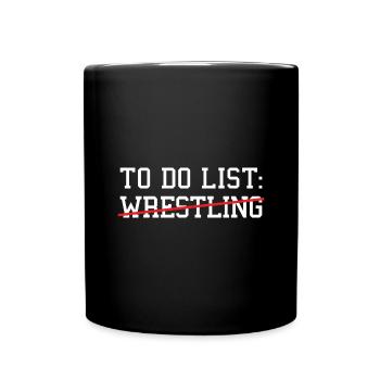 Sport To Do List Wrestling - Full Colour Mug - black - Front