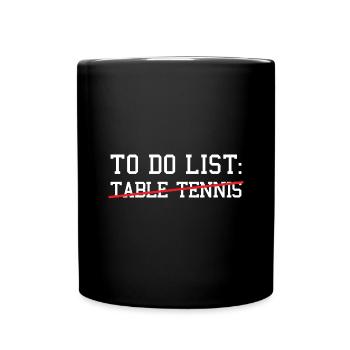 Sport To Do List Table Tennis - Full Colour Mug - black - Front