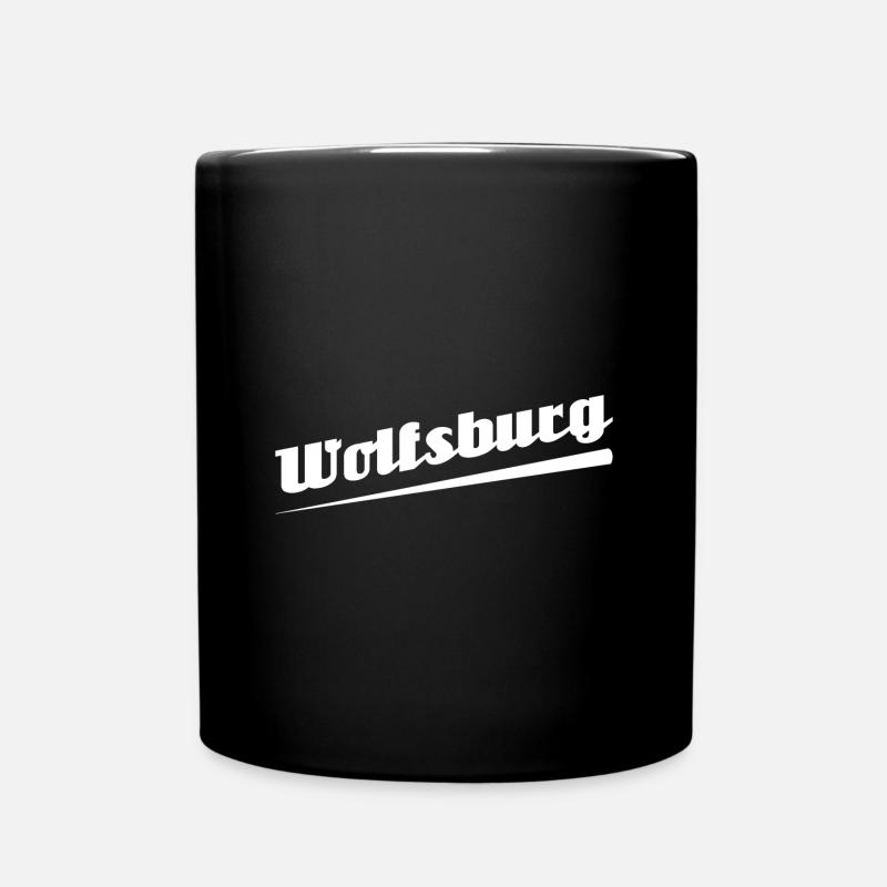 Wolfsburg - Textdesign mit Stadtnamen - Tasse einfarbig - Schwarz