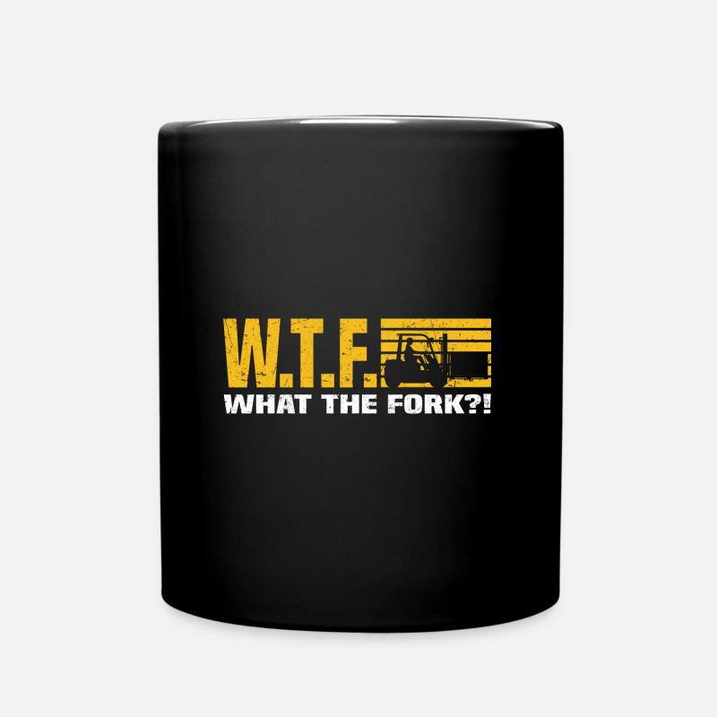 Gabelstapler - Tasse einfarbig - Schwarz