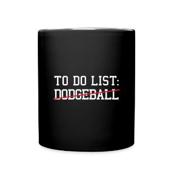 Sport To Do List Dodgeball - Full Colour Mug - black - Front