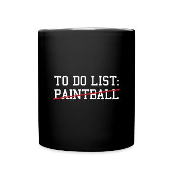Sport To Do List Paintball - Mug uni - noir - Devant