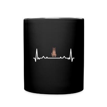 Heartbeat German Shepherd - Full Colour Mug - black - Front