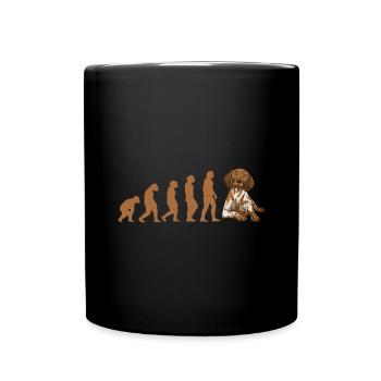 Evolution Pointeur allemand à poil court - Mug uni - noir - Devant