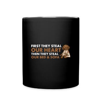 They Steal Our Heart German Shorthaired Pointer - Full Colour Mug - black - Front