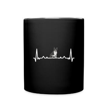 Heartbeat Boston Terrier - Full Colour Mug - black - Front
