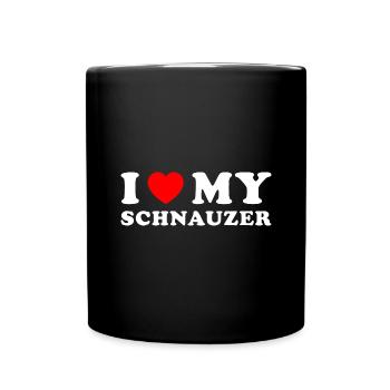 J’aime mon schnauzer - Mug uni - noir - Devant