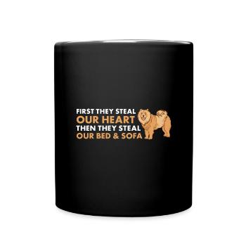 Ils volent notre cœur Chow Chow - Mug uni - noir - Devant
