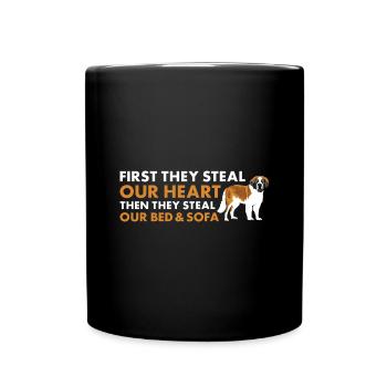 They Steal Our Heart Saint Bernard - Full Colour Mug - black - Front