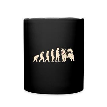 Evolution Alaskan Malamute - Full Colour Mug - black - Front