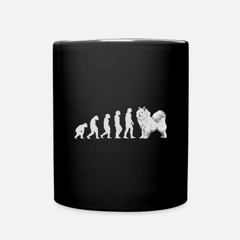 Evolution Samoyed - Full Colour Mug - black