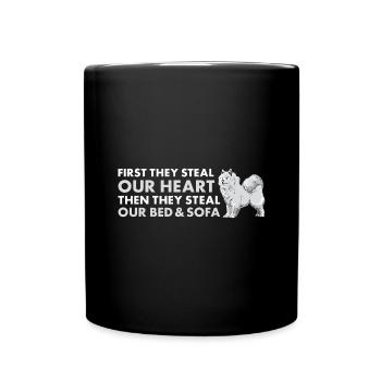 They Steal Our Heart Samoyed - Tasse einfarbig - Schwarz - Vorne