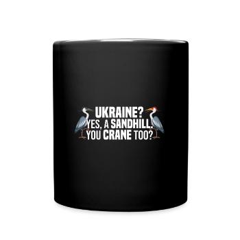 Kanadischer Kranich - Tasse einfarbig - Schwarz - Vorne