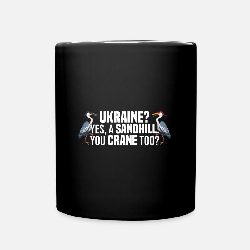 Kanadischer Kranich - Tasse einfarbig - Schwarz