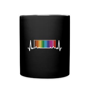Drawer Heartbeat Drawing - Tasse einfarbig - Schwarz - Vorne