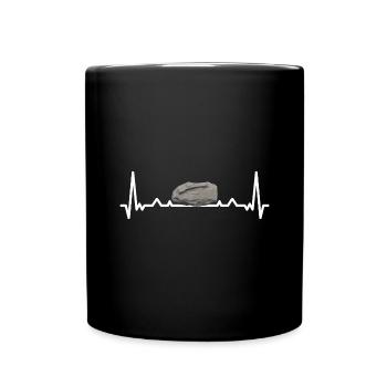 Collectionneur de roches Heartbeat Collecte de roches - Mug uni - noir - Devant