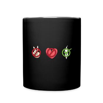 Canoeist Peace Love Canoeing - Tasse einfarbig - Schwarz - Vorne