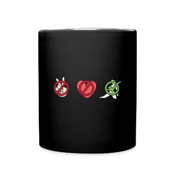 Gymnast Peace Love Rhythmic Gymnastics - Tasse einfarbig - Schwarz - Vorne