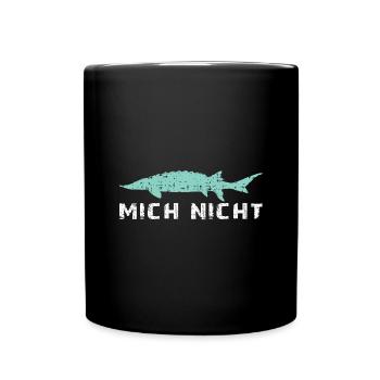 Stör mich nicht lustiger Stör Angler Spruch - Tasse einfarbig - Schwarz - Vorne