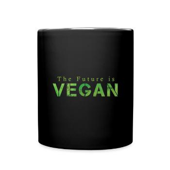 Vegan Vegetarisch Veganismus Tierlieb Tierrechte - Tasse einfarbig - Schwarz - Vorne