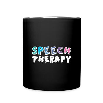 Logopäde Sprachtherapie Sprachtherapeut - Tasse einfarbig - Schwarz - Vorne