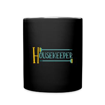 Femme de ménage Ménage - Mug uni - noir - Devant