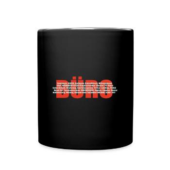 Büro T-Shirt mit Office Tags - Verwaltung - Tasse einfarbig - Schwarz - Vorne