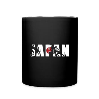 Japan Rugby - Tasse einfarbig - Schwarz - Vorne