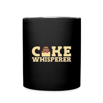 Kuchen backen Bäcker Konditor - Tasse einfarbig - Schwarz - Vorne