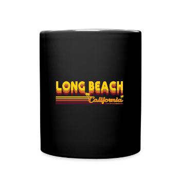Long Beach Kalifornien aus dem Los Angeles County - Tasse einfarbig - Schwarz - Vorne
