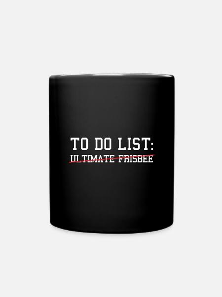 Sport To Do List Ultimate Frisbee - Full Colour Mug - black