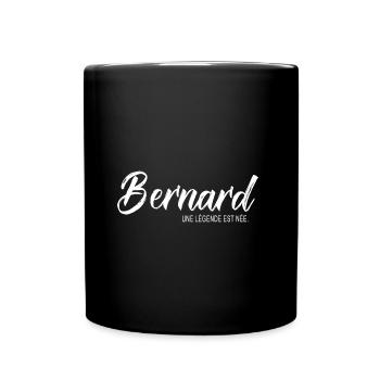 Bernard une légende Cadeau T shirt bernard - Mug uni - noir - Devant