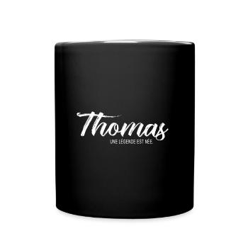 Thomas une légende Cadeau T shirt thomas - Mug uni - noir - Devant
