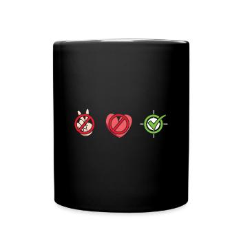 Hunter Peace Love Hunting - Full Colour Mug - black - Front