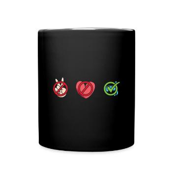 Snorkeler Peace Love Snorkeling - Tasse einfarbig - Schwarz - Vorne