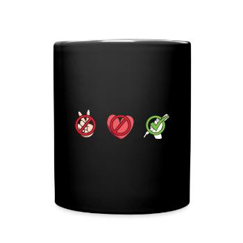 Comédien Peace Love Stand Up Comedy - Mug uni - noir - Devant