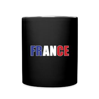 France Rugby - Tasse einfarbig - Schwarz - Vorne