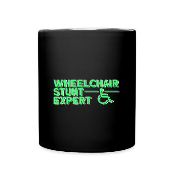 Wheelchair wheelchair users - Full Colour Mug - black - Front