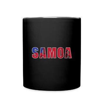 Samoa Rugby - Tasse einfarbig - Schwarz - Vorne