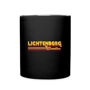 cooles Lichtenberg Berliner Stadtteil Design - Tasse einfarbig - Schwarz - Vorne
